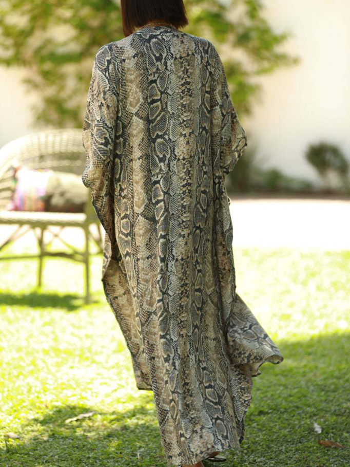 Women's Snake Print Swimsuit Cover Up