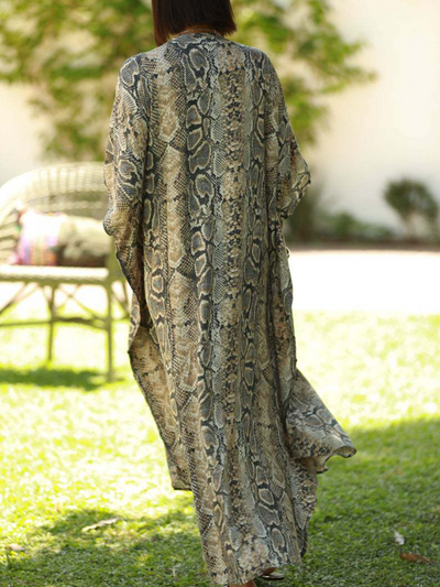 Women's Snake Print Swimsuit Cover Up