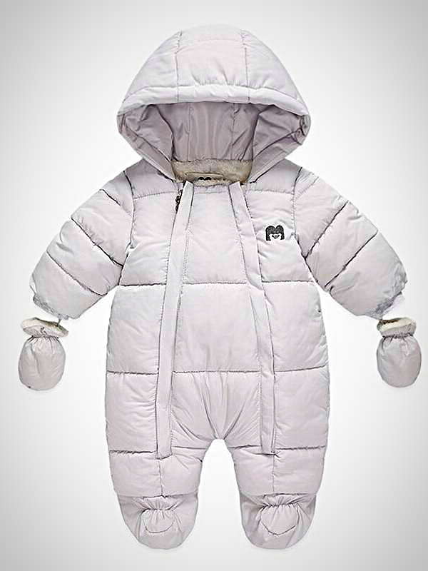 Baby Cutest Snowsuit Hooded Puff Coat Onesie - Mia Belle Girls