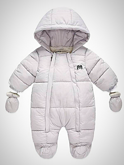Baby Cutest Snowsuit Hooded Puff Coat Onesie - Mia Belle Girls