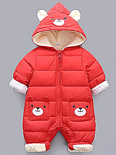 Baby Panda Puff Snowsuit Hooded Onesie - Mia Belle Girls