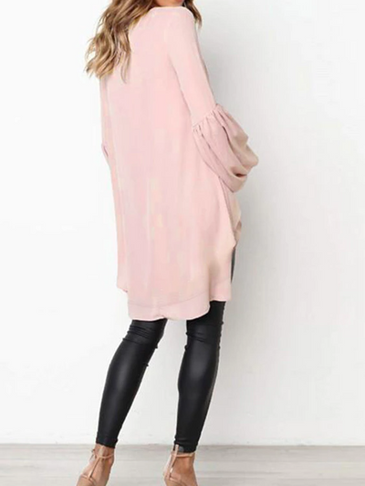 Women's Hi-Lo Bell Sleeved Top - Mia Belle Girls - pink