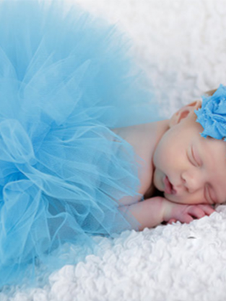 Tutu Skirt and Headband light blue