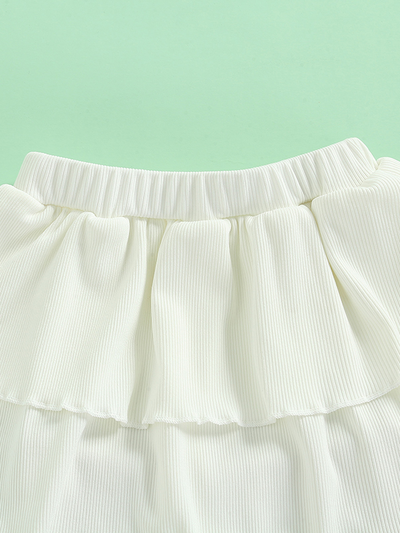 Toddlers Summer Ruffle Tube Top & Flared Pants Set - Mia Belle Girls