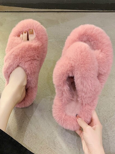 Women's Oh So Soft Faux Fur Slippers By Liv and Mia - Mia Belle Girls