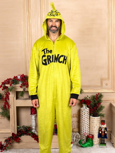 Family Matching Grinch Hoodie Onesie Pajamas - Mia Belle Girls
