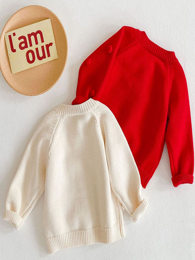 Baby I Dot This Pompom Button-Down Cardigan