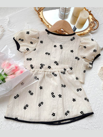 Fashionista Playdates Puff Sleeve Skirt Set