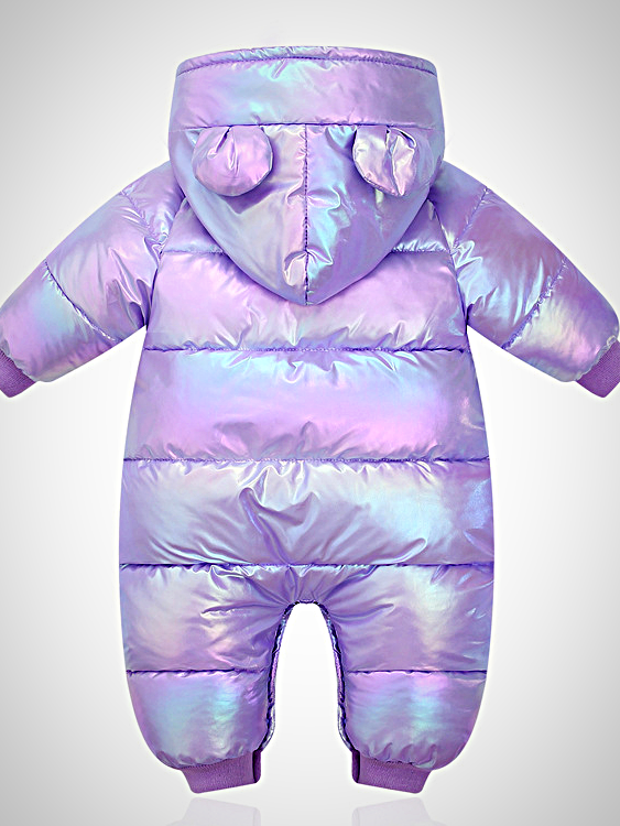 Baby Metallic Puff Snowsuit Onesie