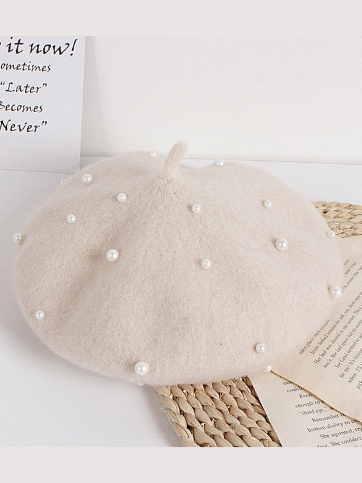 Always Stylin' Wool Pearl Beret