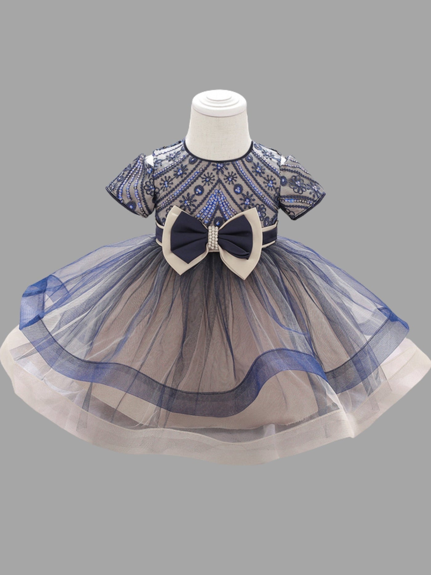 Baby Merry and Bright Formal Dress - Navy