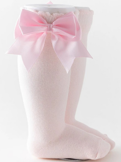 All Dolled Up Silky Bow Knee-High Socks