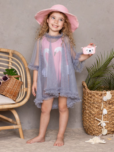 Kids Swimsuits | Little Girls Glamour Galore Sheer Vintage Cover Up 