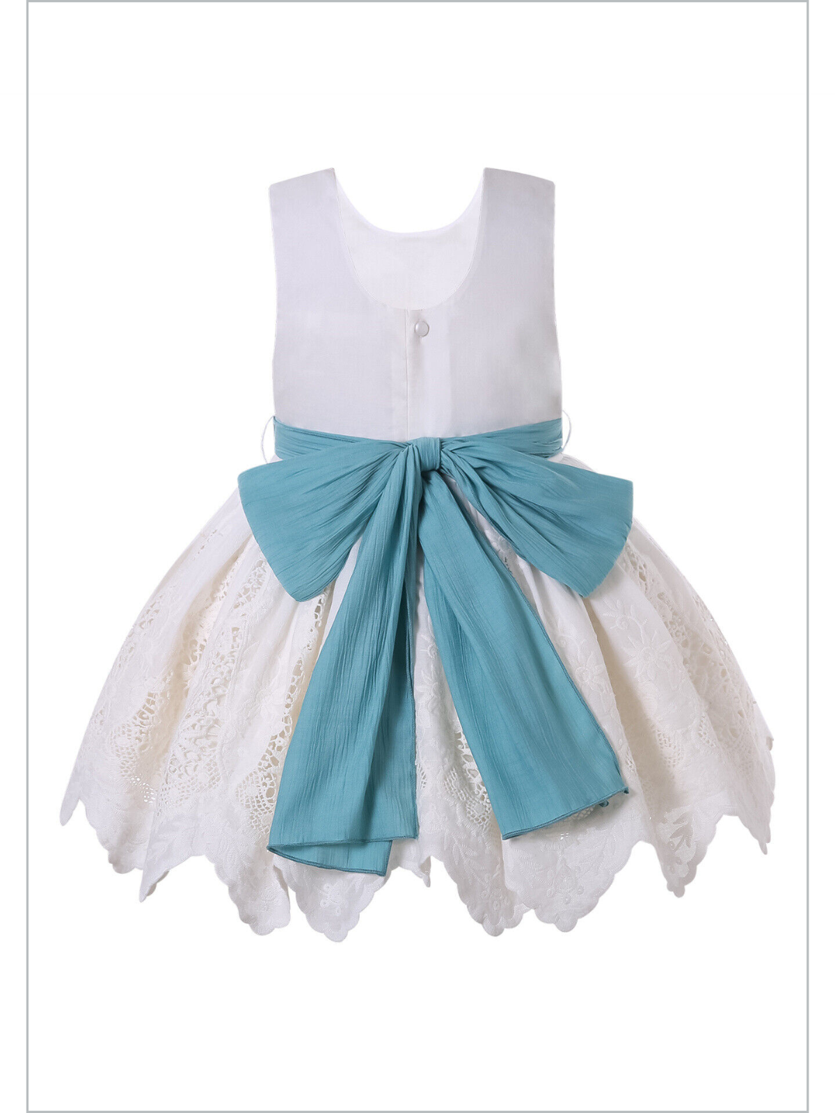 Graceful Girl White Lace Party Dress Set