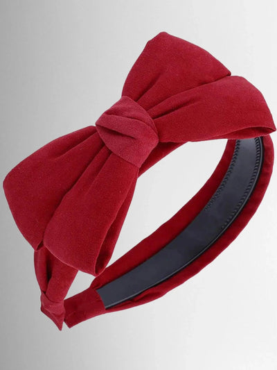 Girls Velvet Bow Headband