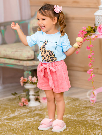 Girls The Wildest Bunny Short Sleeved Easter Top