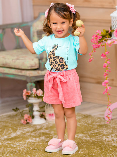Girls The Wildest Bunny Short Sleeved Easter Top