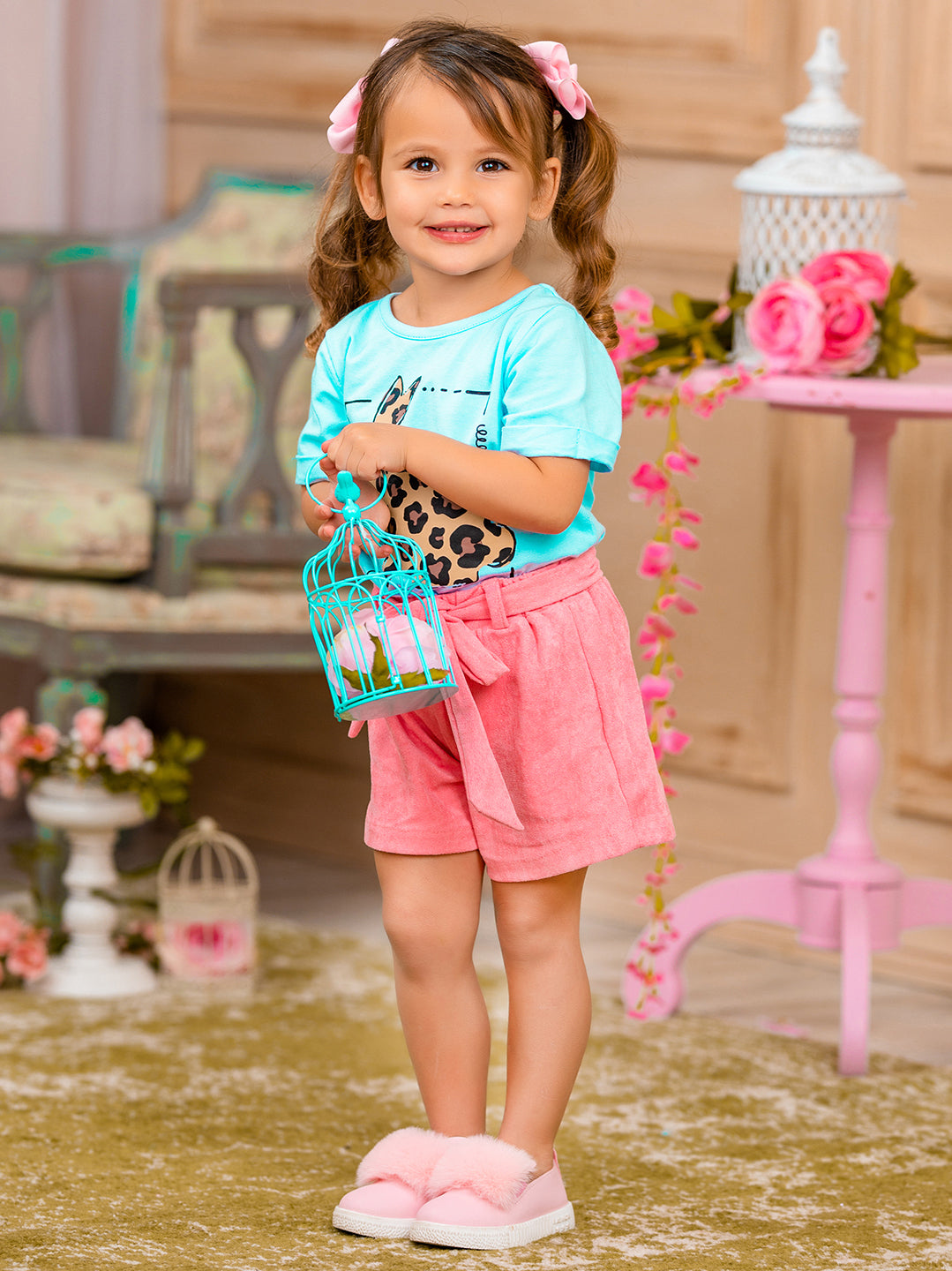 Girls The Wildest Bunny Short Sleeved Easter Top