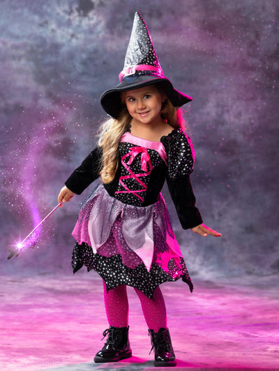 Kids Halloween Costume | Girls Dazzling Witch Dress | Mia Belle Girls