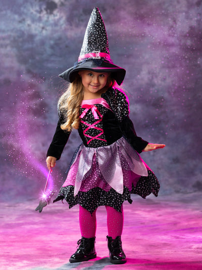 Kids Halloween Costume | Girls Dazzling Witch Dress | Mia Belle Girls