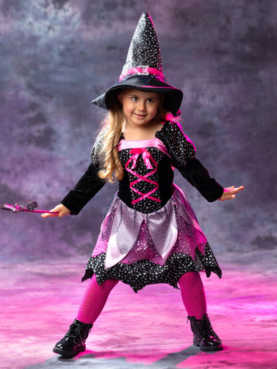 Kids Halloween Costume | Girls Dazzling Witch Dress | Mia Belle Girls
