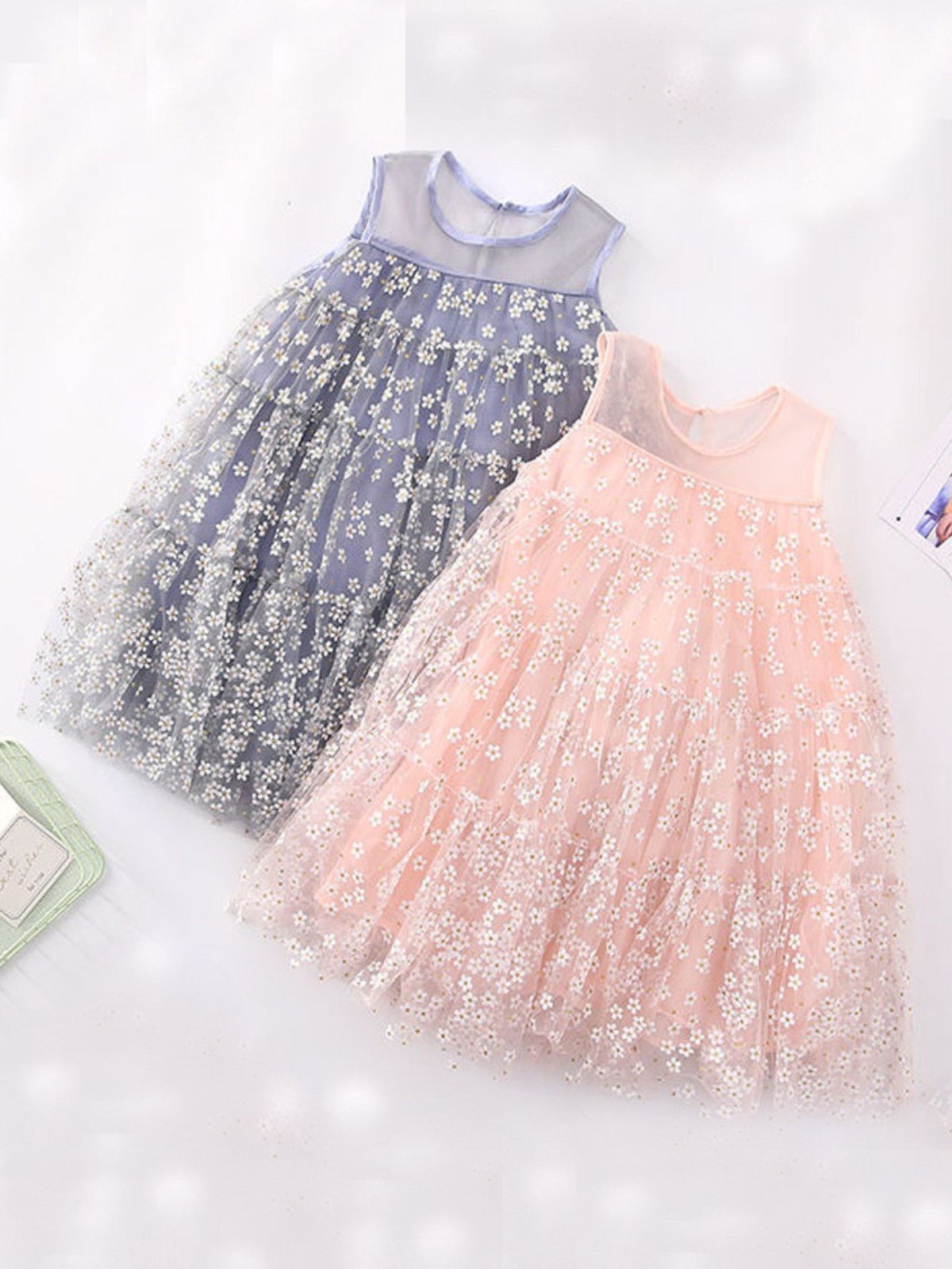 Delicate Lil' Bloom Floral Mesh Dress