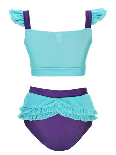 Two Piece Toddler Swimsuits | Girls Purple Sea Star Two Piece Swimsuit