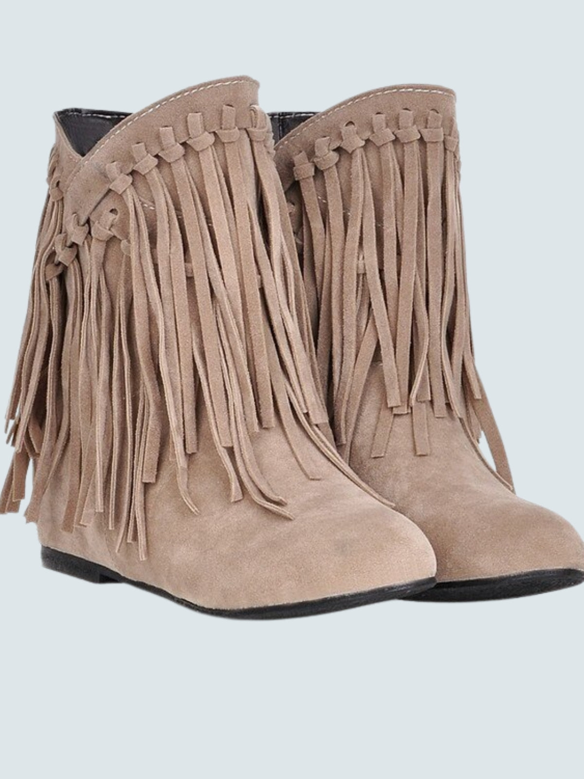 Women's Fringe Ankle Booties By Liv and Mia