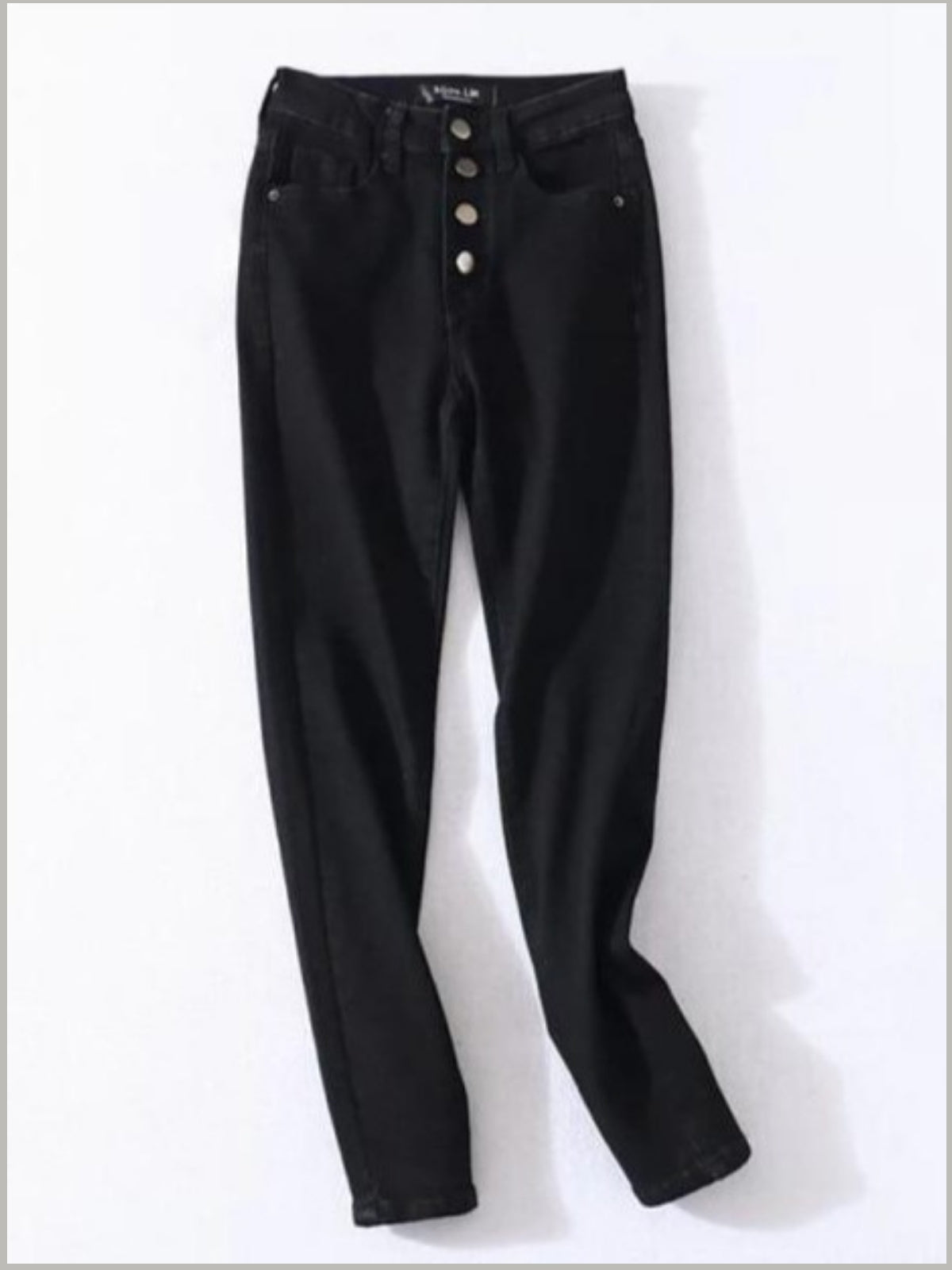 Women's High Waisted Button Fly Pencil Jeans - Mia Belle Girls