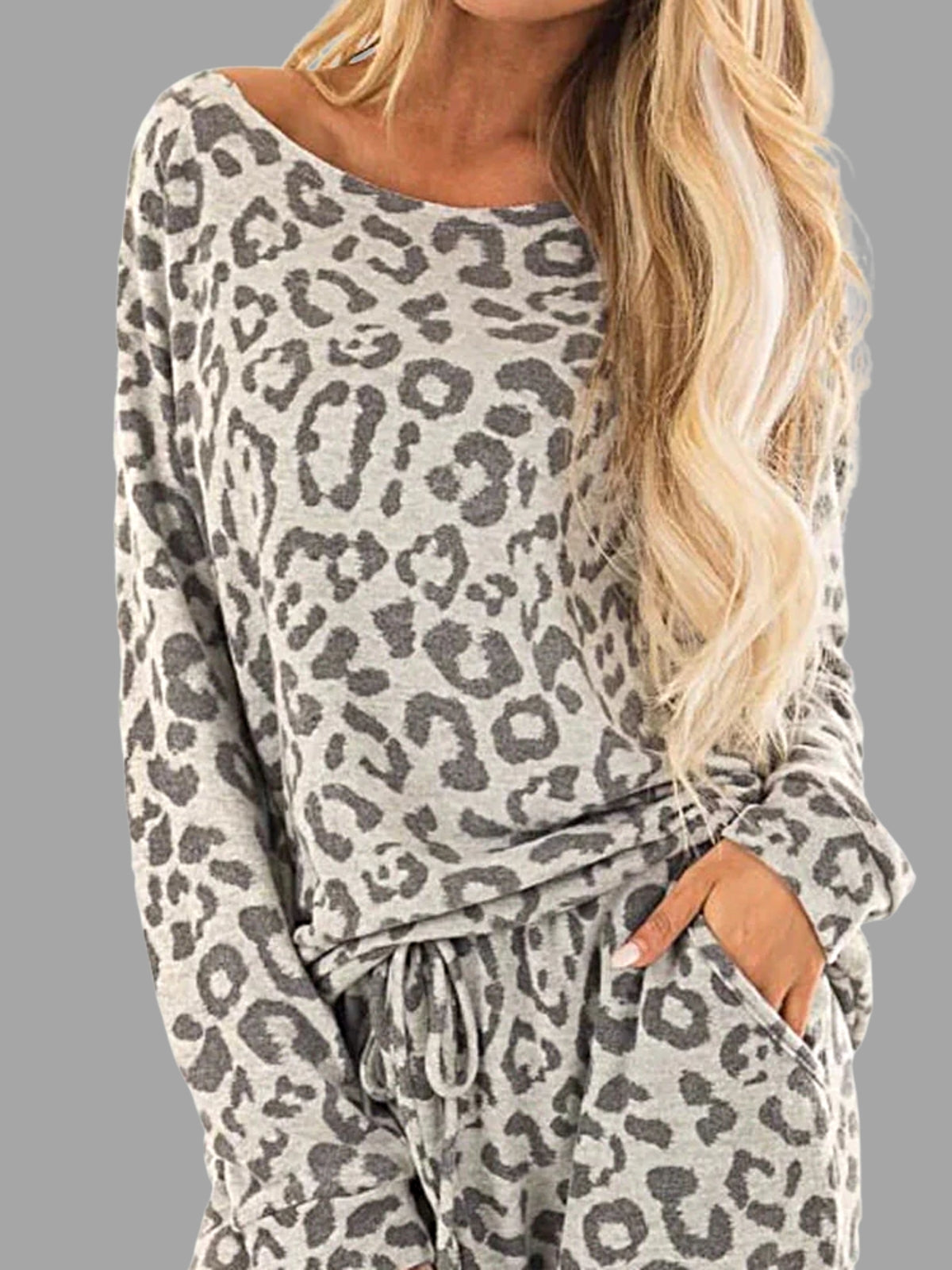Women's Casual Evenings Leopard Loungewear Jogger Set - Mia Belle Girls