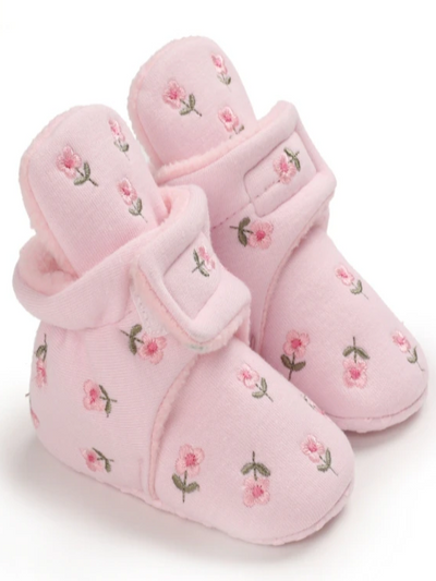 Baby Walk With Me Anti-Slip Cotton Socks Pink