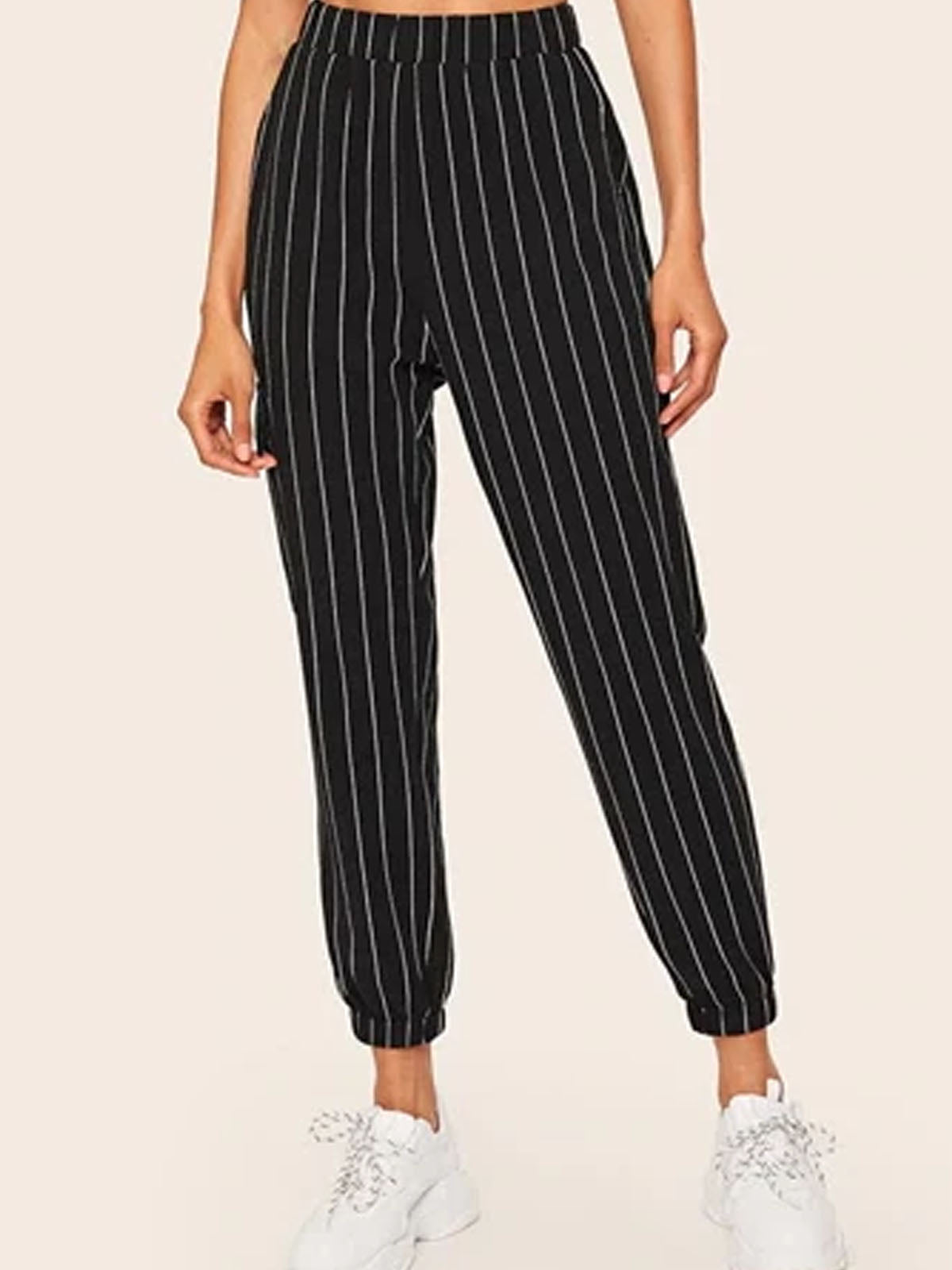 Women's Vertical Striped  Casual Pants