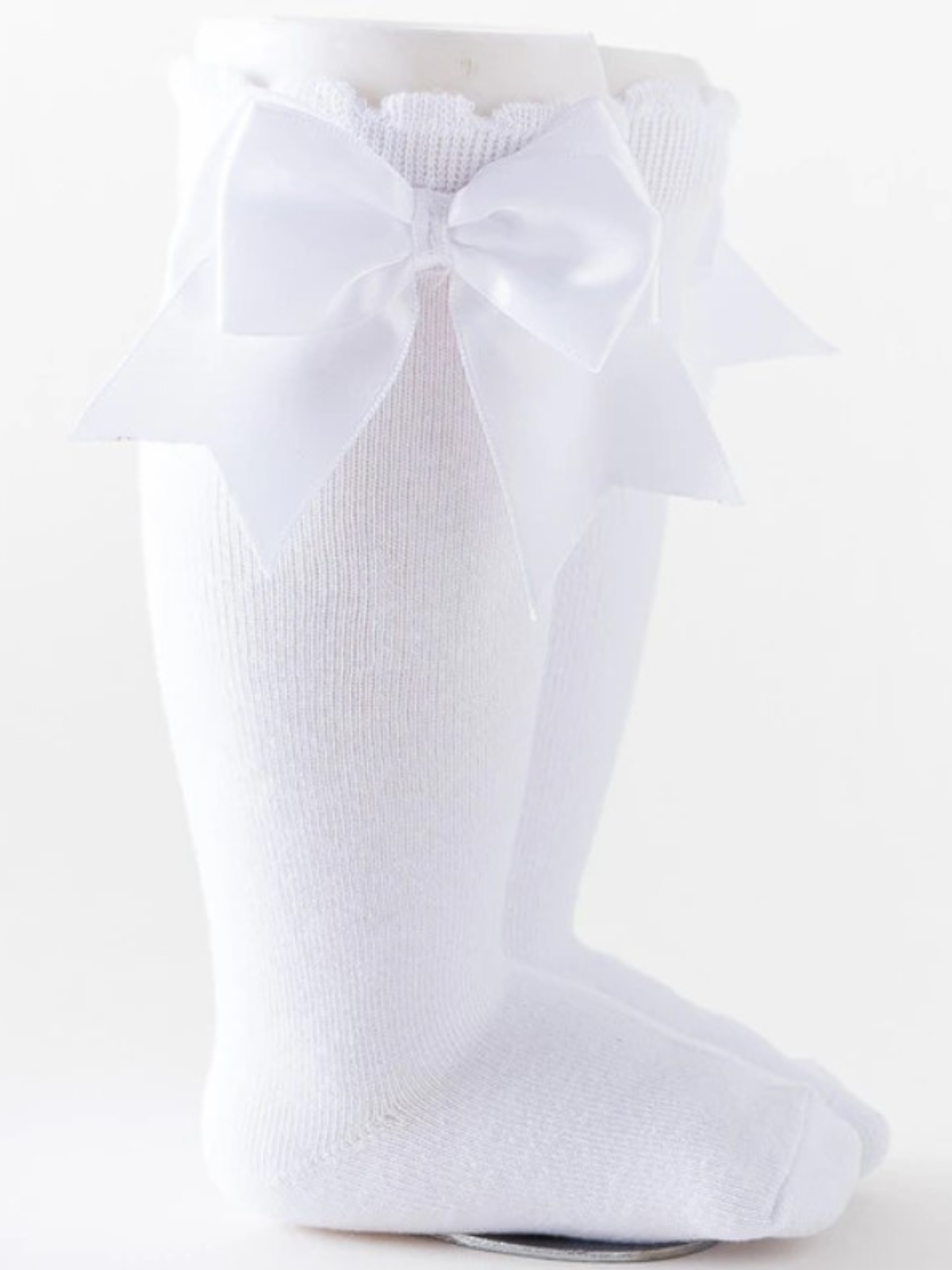 All Dolled Up Silky Bow Knee-High Socks
