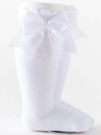 All Dolled Up Silky Bow Knee-High Socks