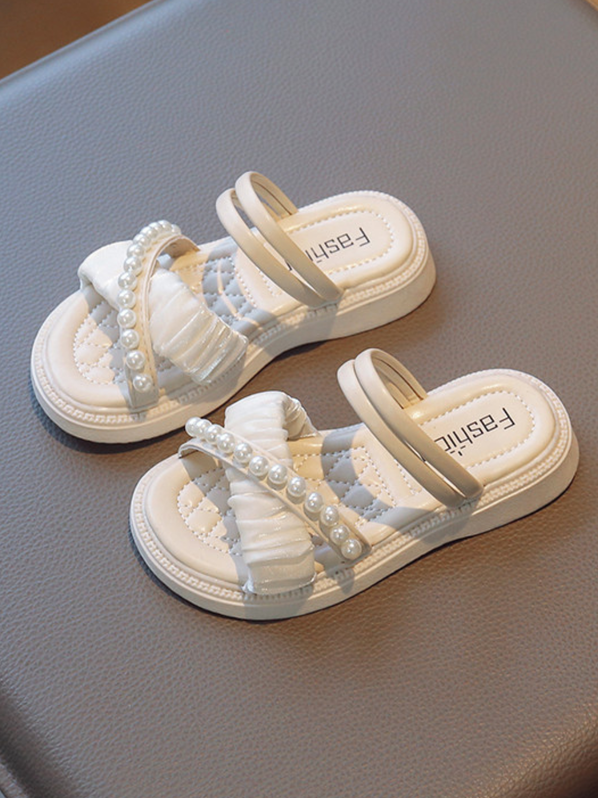 Pearly Toes Pearl-Embellished Sandals By Liv and Mia