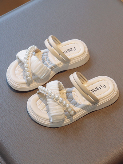 Pearly Toes Pearl-Embellished Sandals By Liv and Mia