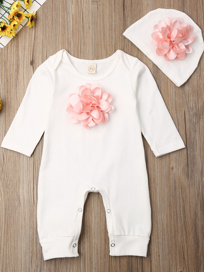 Baby Cuter than a Flower Floral Applique Onesie