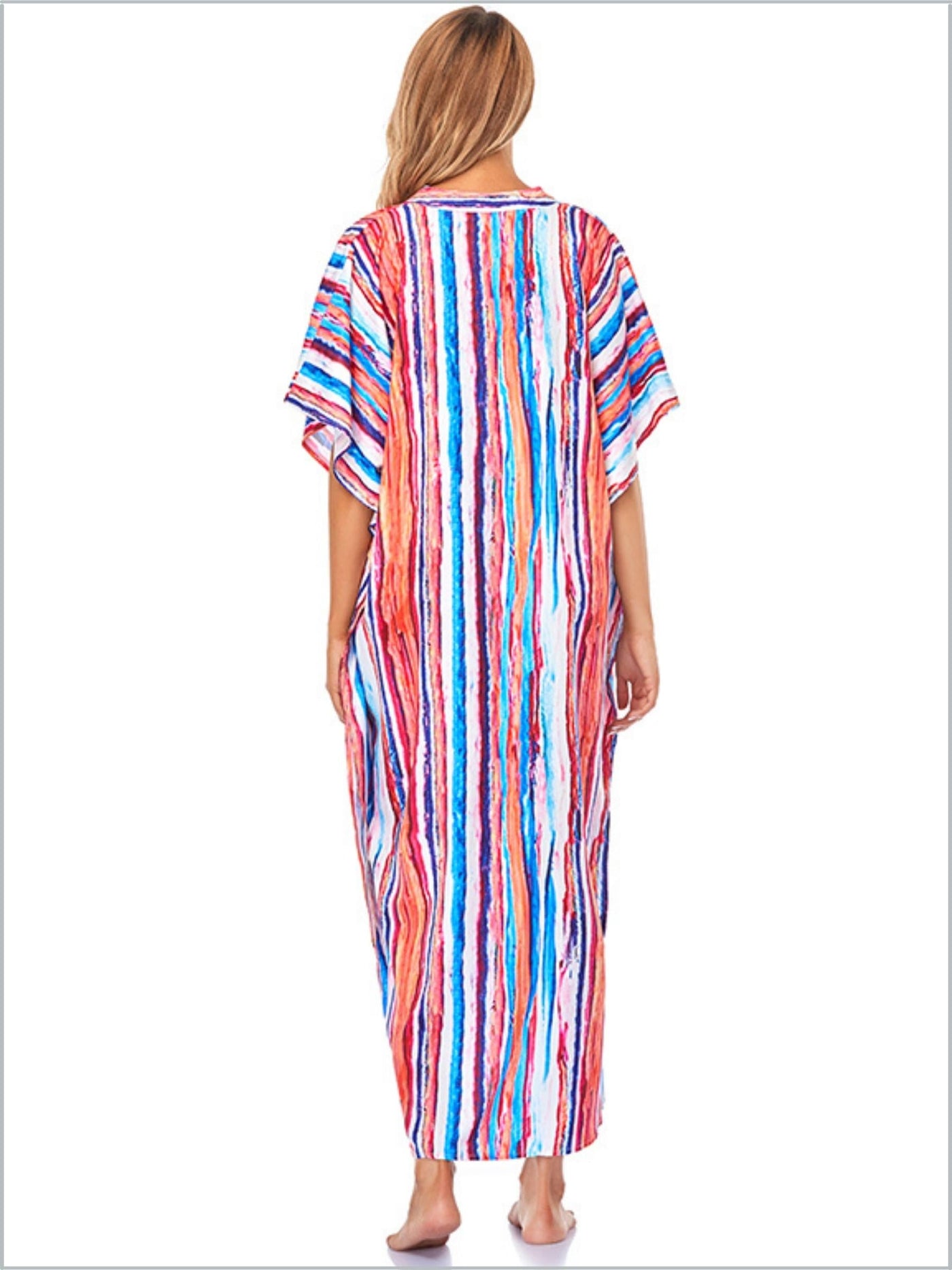 Women's Striped Swimsuit Cover Up