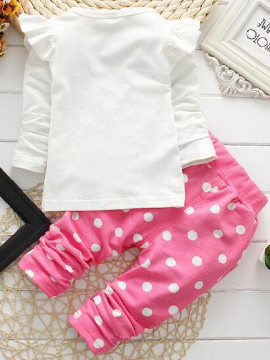 Girls Mini Mouse Inspired Polka Dot Top and Leggings Set - Mia Belle Girls