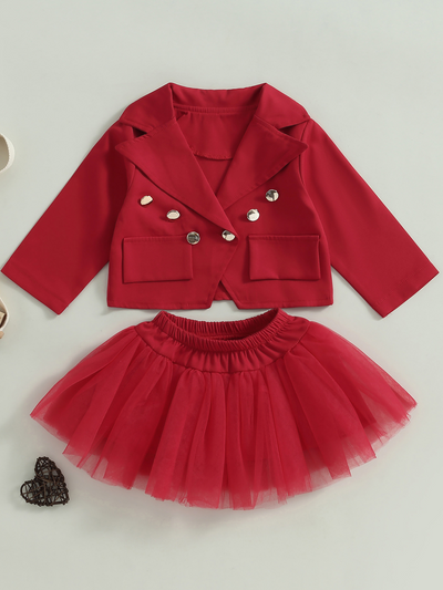 So Striking Blazer Tutu Set