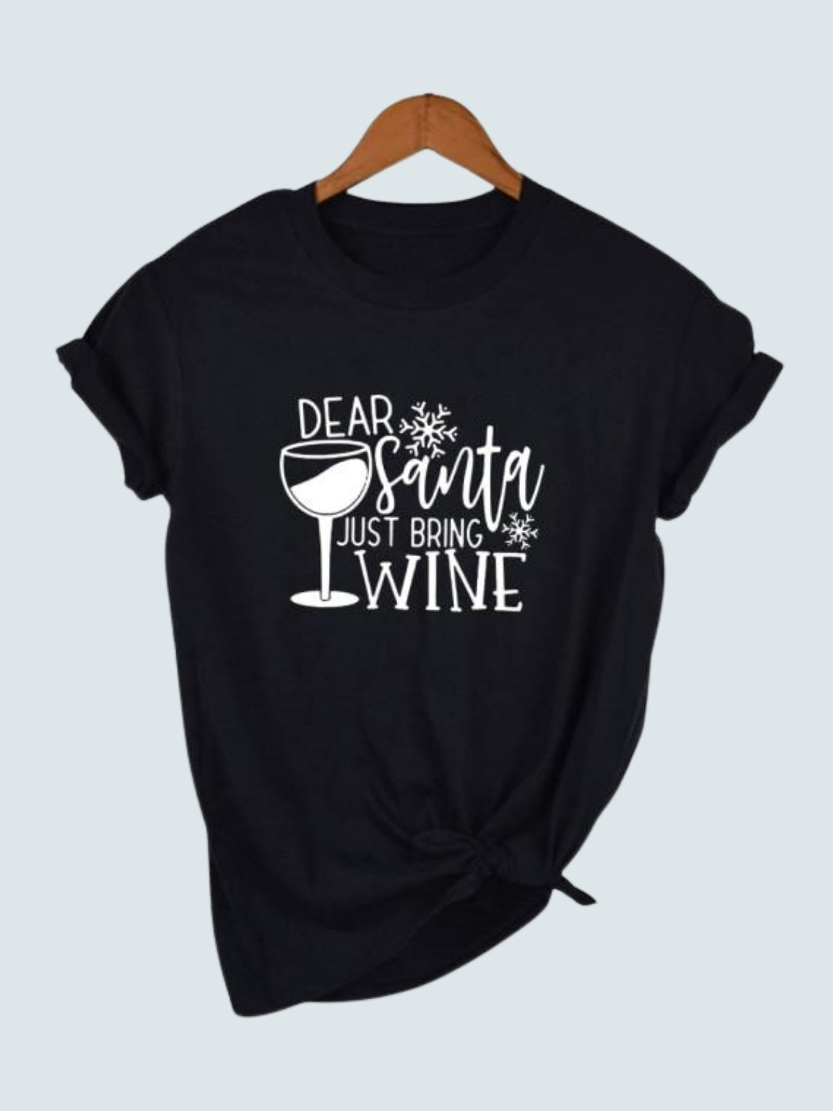 Women's Dear Santa Just Bring Wine Top - Mia Belle Girls