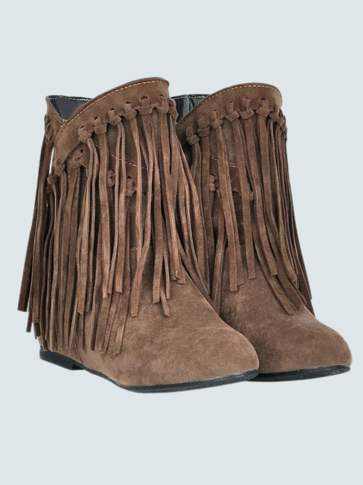 Women's Fringe Ankle Booties By Liv and Mia