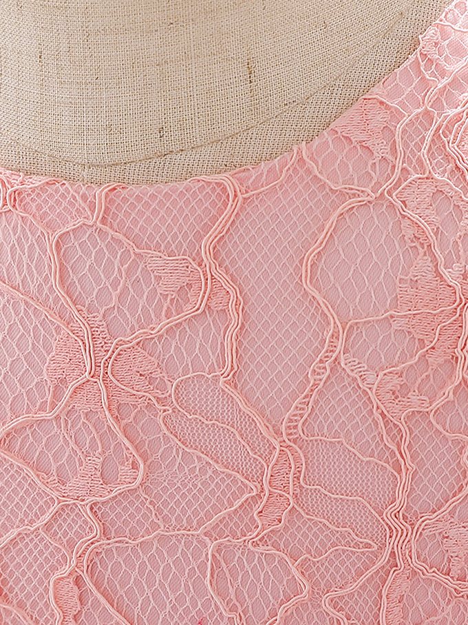 Baby dress has embroidered tulle overlay bodice and hi-lo tulle overlay skirt, removable big bow accent at the back and flower applique at the front