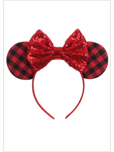 Girls School Accessories | Plaid Mouse Ears Headband | Mia Belle Girls
