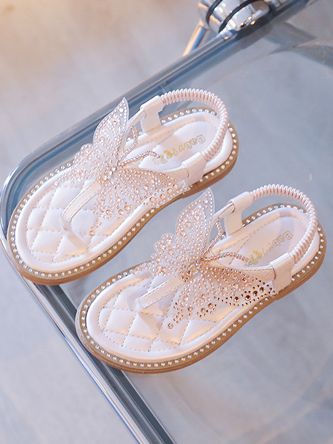 Shoes By Liv & Mia │Rhinestone Butterfly Sandals - Mia Belle Girls
