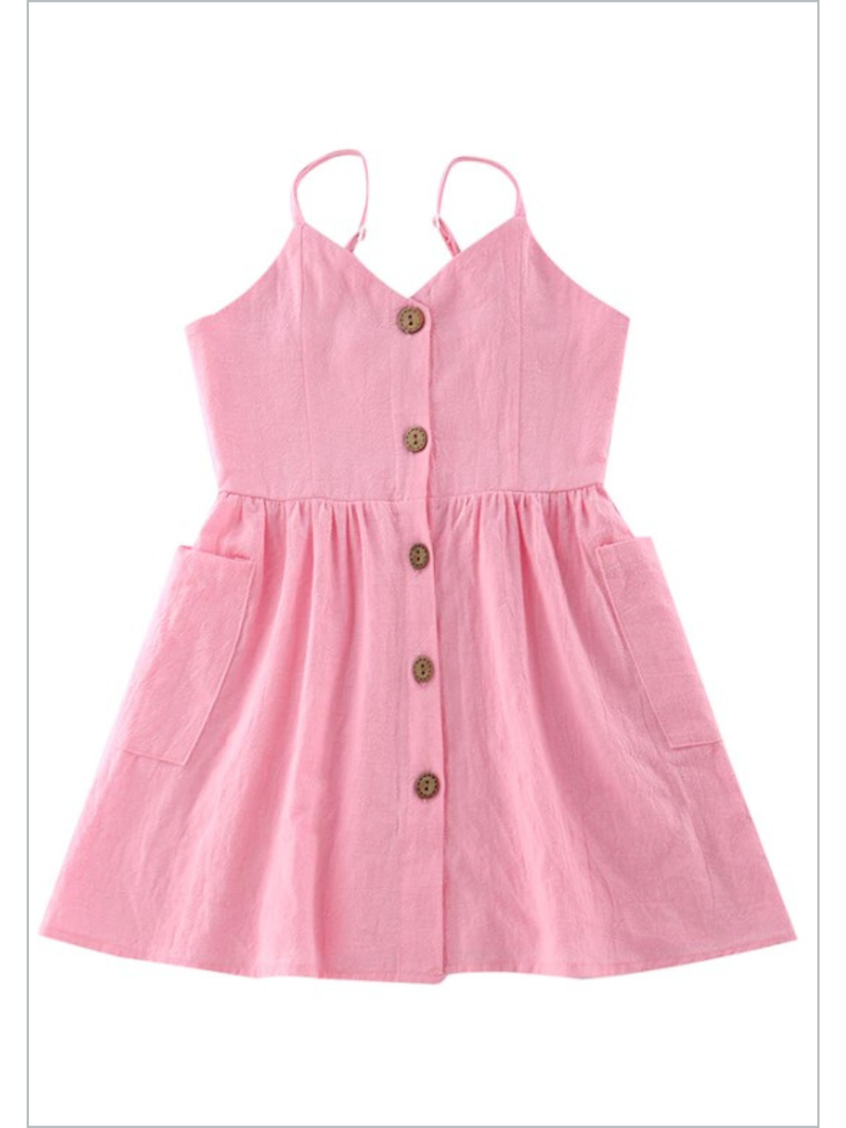 Mommy & Me Matching Dresses | Family Look Pink Buttoned Cotton Dress