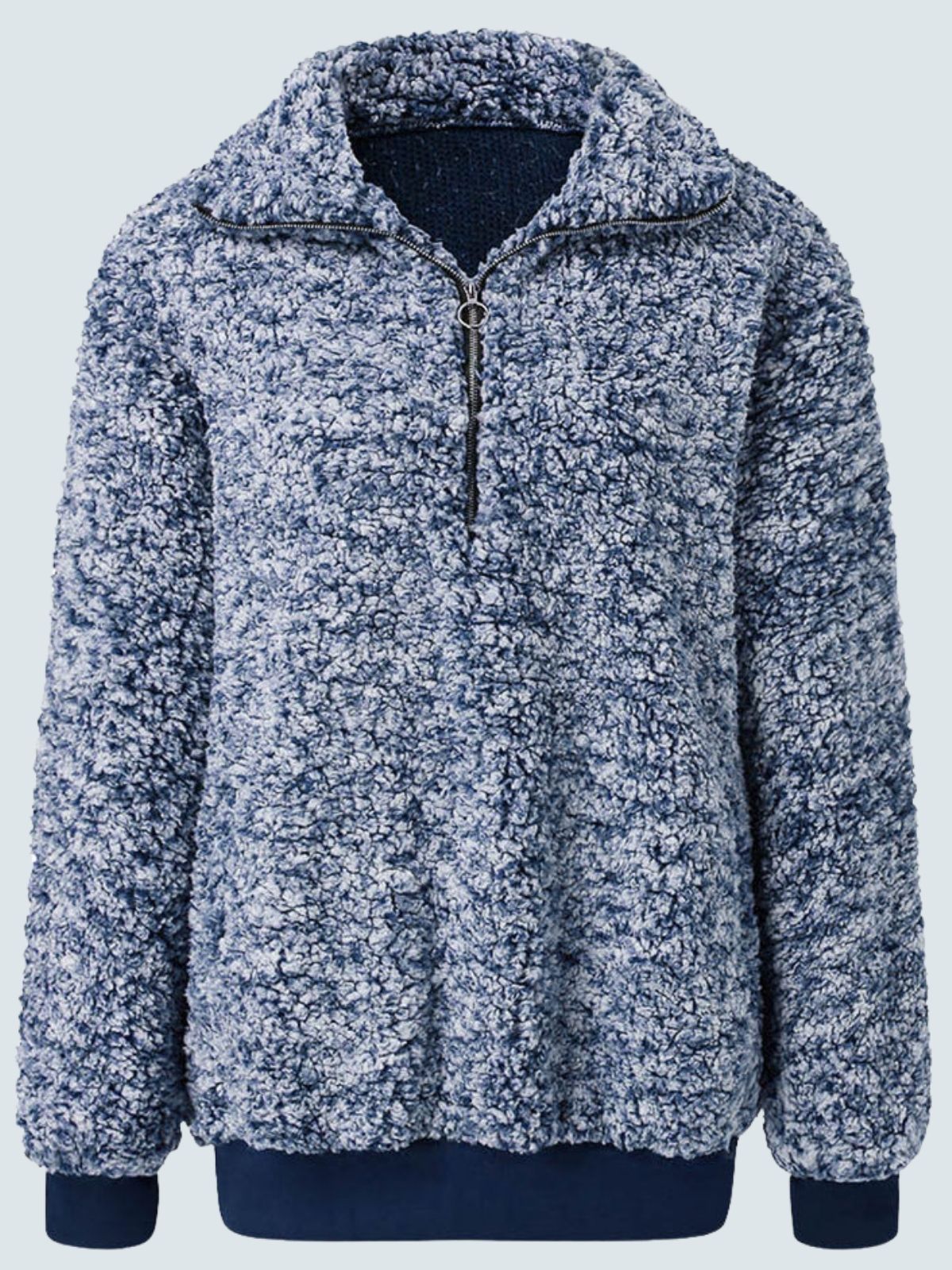 Women's Fleeced & Fabulous Quarter-Zip Pullover Sweater Blue