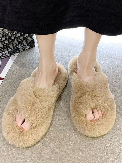 Women's Oh So Soft Faux Fur Slippers By Liv and Mia - Mia Belle Girls