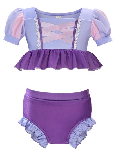 Two Piece Toddler Swimsuits | Rapunzel Inspired Two Piece Swimsuit