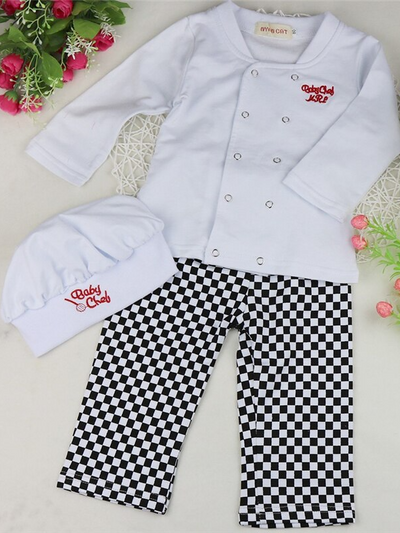 Baby Chef's Uniform with Chef Hat Halloween Set